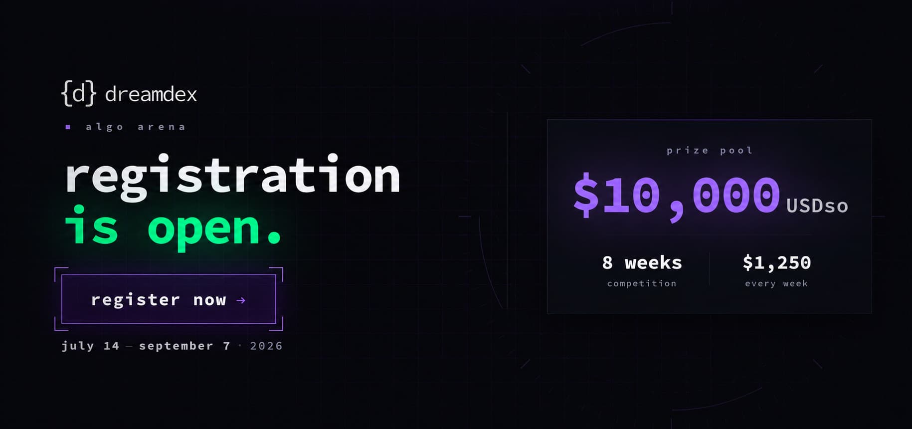 Algo Arena registrations are now open